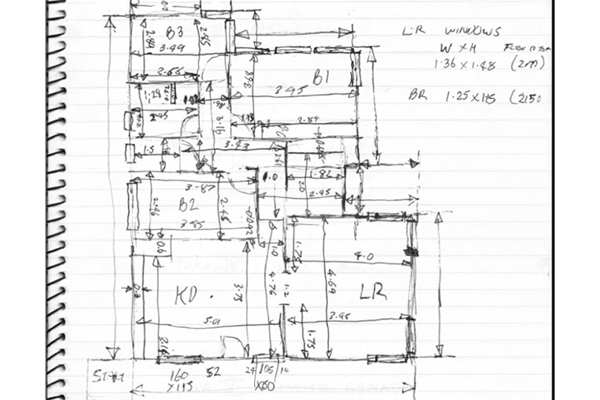 Hand Drafted Floor Plan